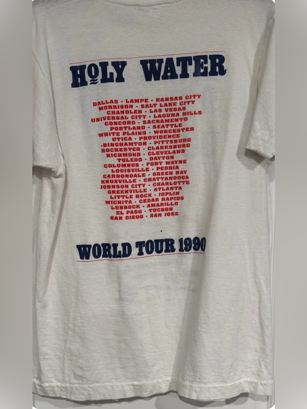 Vintage Bad Company Band Concert Graphic Tee - White with Navy Print Large - Picture 2 of 5